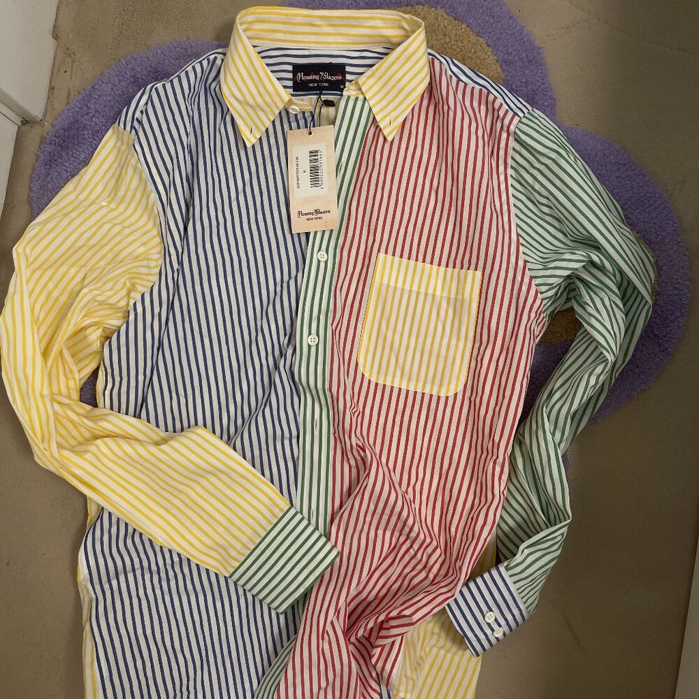 Rowing Blazers candy striped button down